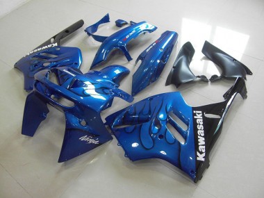 Kawasaki ZX9R 1994-1997 Verkleidung - Blau schwarze Flamme Verkauf