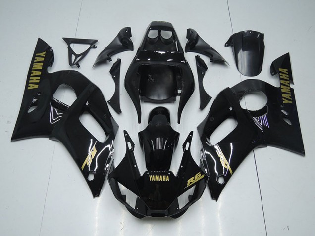 Yamaha R6 1998-2002 Verkleidungen - Glänzend Schwarz Gold Aufkleber Verkauf