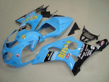 Suzuki GSXR 1000 K1 2000-2002 Verkleidungen - Hell blau Schwarz Verkauf