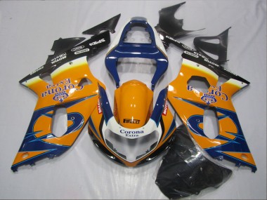 Suzuki GSXR 600 K1 K2 K3 2001-2003 Verkleidungen - Blau Orange Corona Extra Verkauf