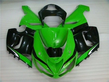 Kawasaki ZX6R 2005-2006 Verkleidungen - Grün Weiß Schwarz Verkauf