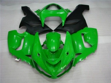 Kawasaki ZX6R 2005-2006 Verkleidungen - Grün Matt schwarz Verkauf