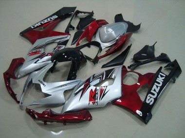 Suzuki GSXR 1000 K5 2005-2006 Verkleidungen - Silber Rot Verkauf