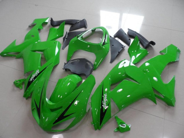 Kawasaki ZX10R 2006-2007 Verkleidungen - Grün Schwarzer Pfeil Verkauf