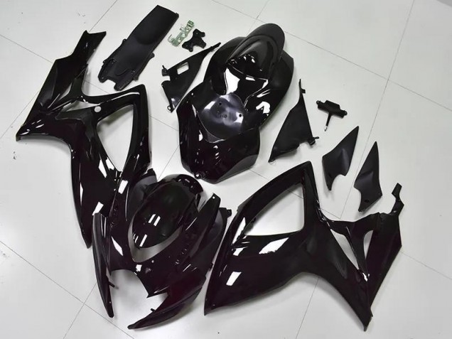 Suzuki GSXR 600 / 750 K6 2006-2007 Verkleidungen - Glänzend Schwarz Verkauf