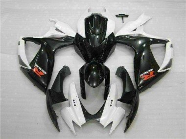 Suzuki GSXR 600 / 750 K6 2006-2007 Verkleidungen - Weiß Schwarz Verkauf