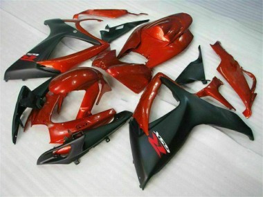 Suzuki GSXR 600 / 750 K6 2006-2007 Verkleidung - Rot Schwarz Verkauf