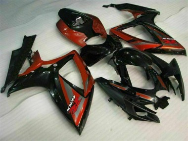 Suzuki GSXR 600 / 750 K6 2006-2007 Verkleidungen - Schwarz Rot Verkauf