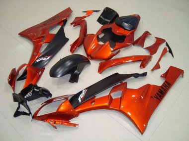 Yamaha R6 2006-2007 Verkleidungen - Orange Matt schwarz Verkauf