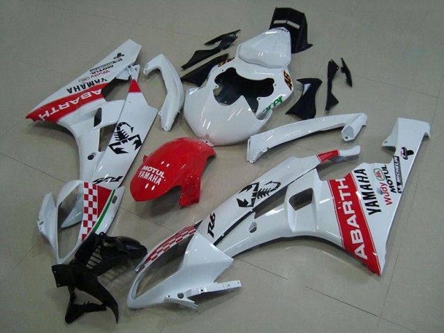 Yamaha R6 2006-2007 Verkleidungen - Weiß Rot Abarth Verkauf