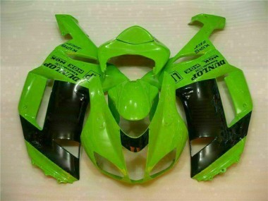 Kawasaki ZX6R 2007-2008 Verkleidungen - Grün Schwarzer Dunlop Verkauf