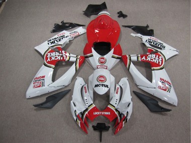 Suzuki GSXR 1000 K5 2005-2006 Verkleidungen - Weiß Lucky Strike Rot Motul Verkauf