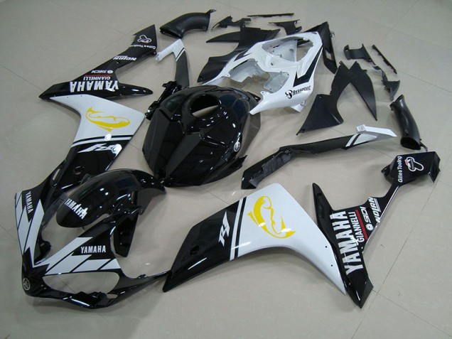 Yamaha R1 2007-2008 Verkleidungen - Schwarz Weißer Dolphin Verkauf