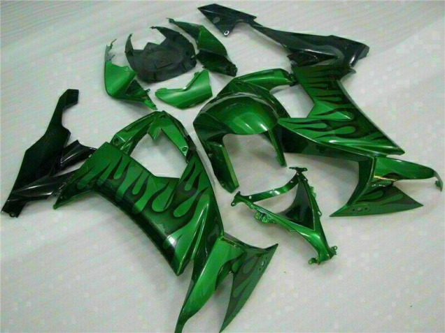 Kawasaki ZX10R 2008-2010 Verkleidungen - Grüne Flamme Verkauf