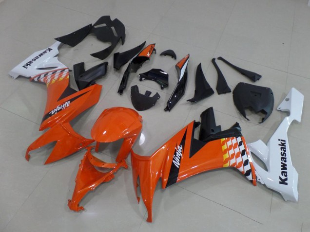 Kawasaki ZX10R 2008-2010 Verkleidungen - Orange und Weiß Verkauf