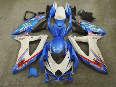 Suzuki GSXR 600 K8 2008-2010 Verkleidungen - Blau Weiß mit Aufklebern Verkauf