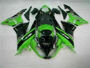 Kawasaki ZX6R 2009-2012 Verkleidungen - Grün Schwarz Verkauf