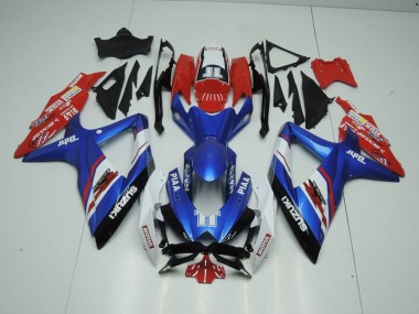 Suzuki GSXR 1000 K9 2009-2016 Verkleidungen - Blau und Rot Verkauf