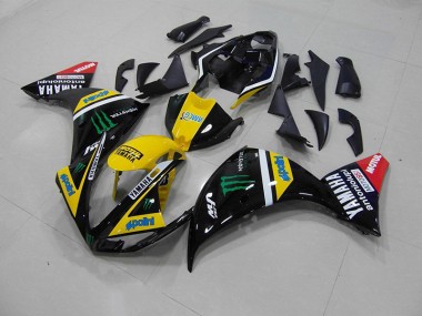 Yamaha R1 2012-2014 Verkleidungen - Gelb Schwarz Monster Verkauf